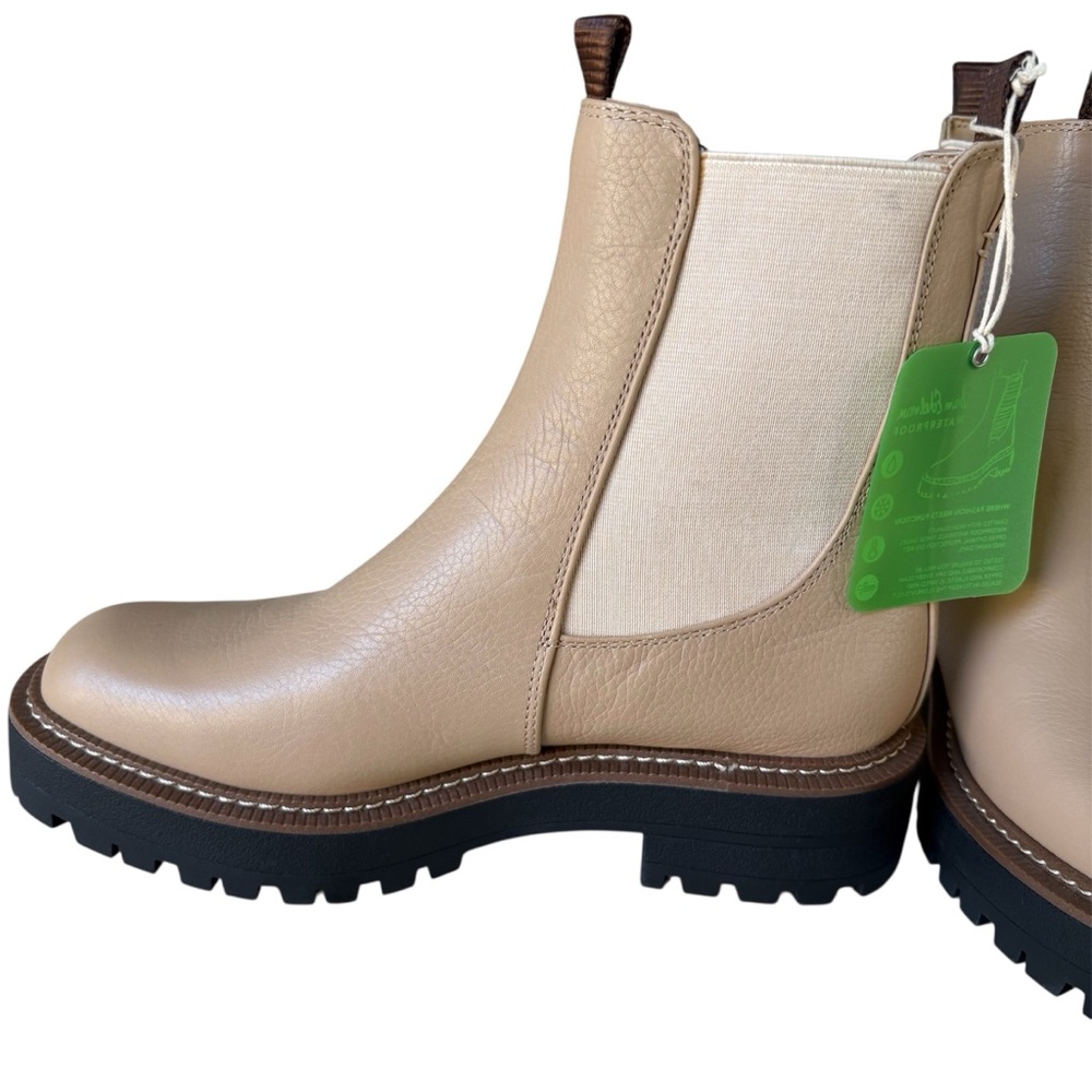 Sam Edelman Women's Laguna Chelsea Waterproof Boot Shoes Sesame Leather 7 NWT - Picture 6 of 9